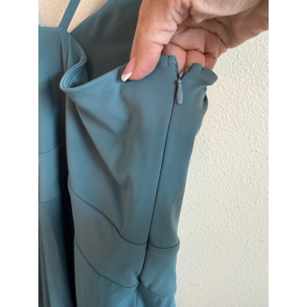 Halara Breeze Jumpsuit Size L Teal Blue Wide Leg Pockets Cross Back‎ Sleeveless - Picture 9 of 11